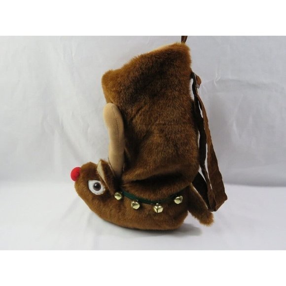 Rare Vintage Handmade ktb Originals Reindeer Christmas Stocking Shoulder Bag 15" - Picture 4 of 9